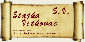 Stajka Vitkovac vizit kartica